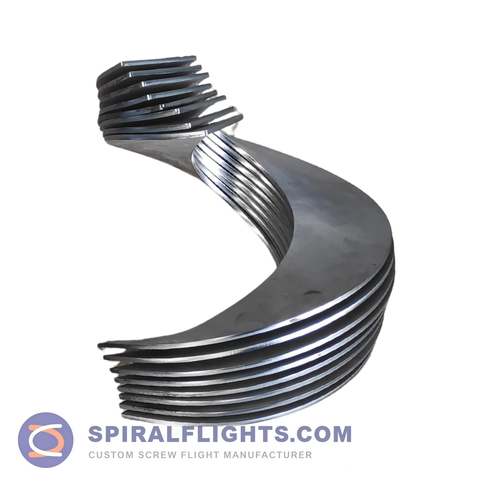 Formed sectional screw flight segments