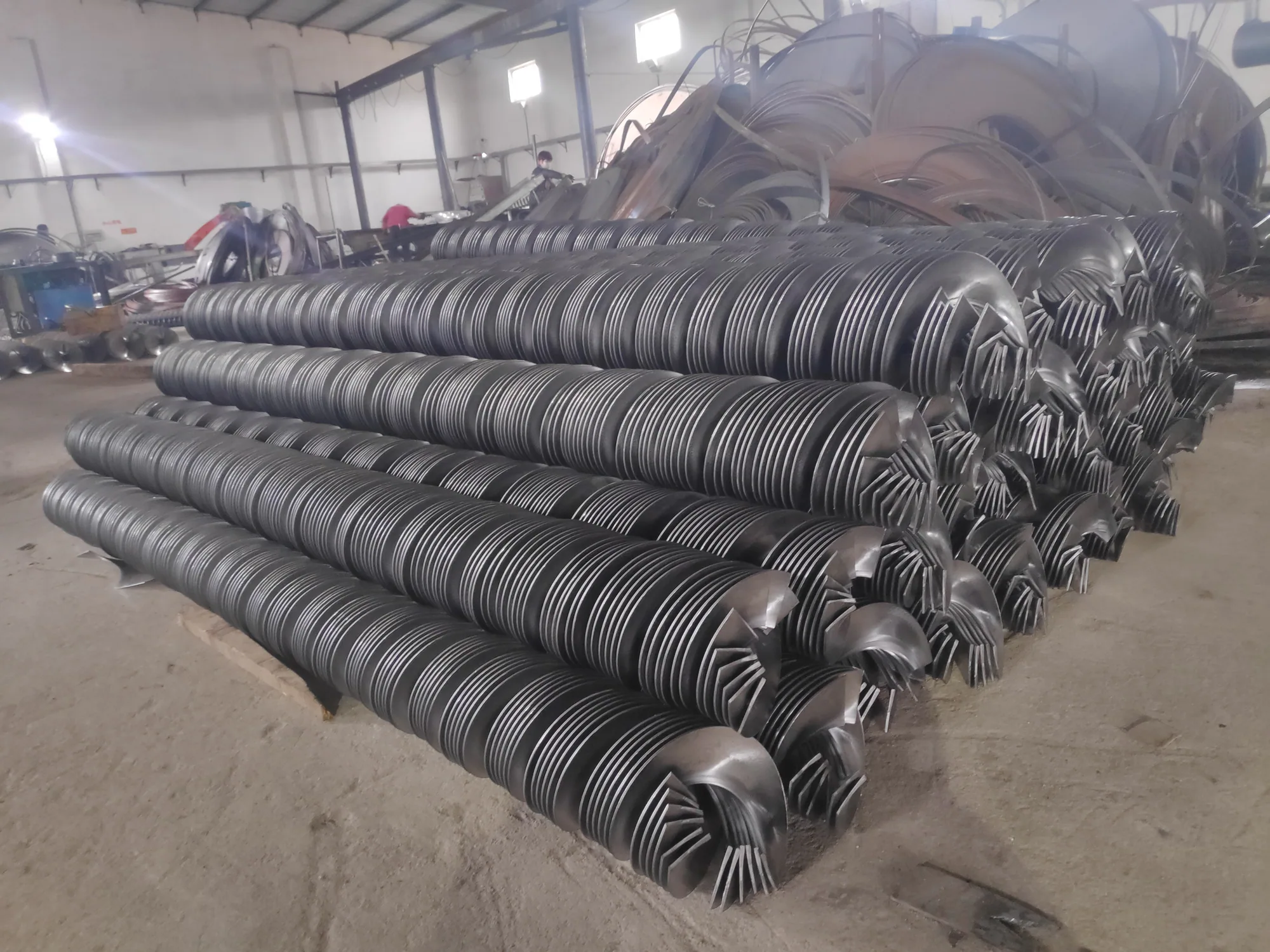 GX60-4S spiral blade cold rolling machine for helical flight manufacturing