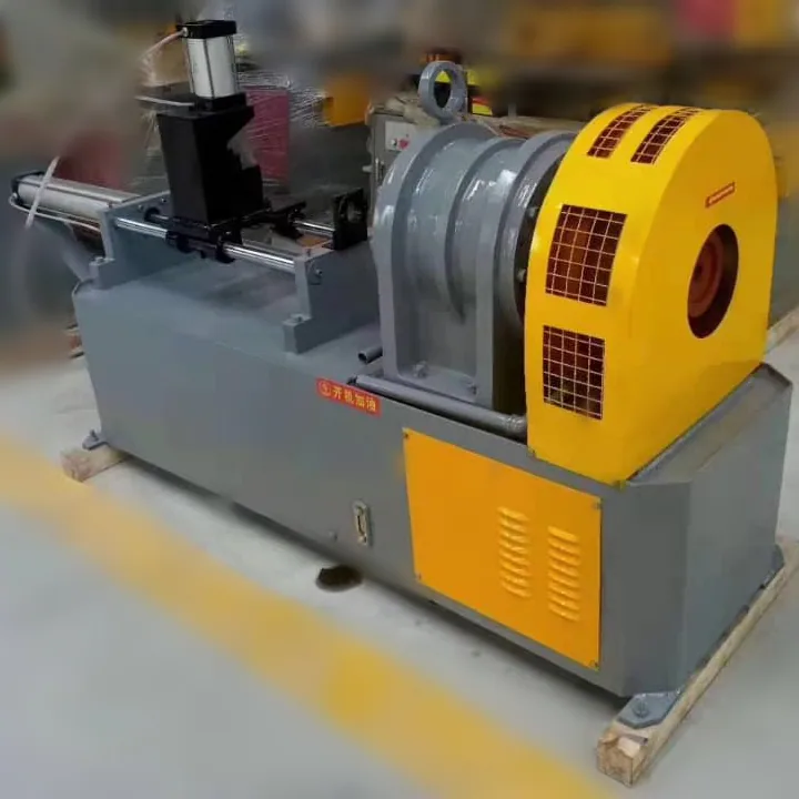 Ground screw manufacturing equipment with hydraulic pipe tapering machine and induction heating system Ground screw manufacturing equipment with hydraulic pipe tapering machine and induction heating system
