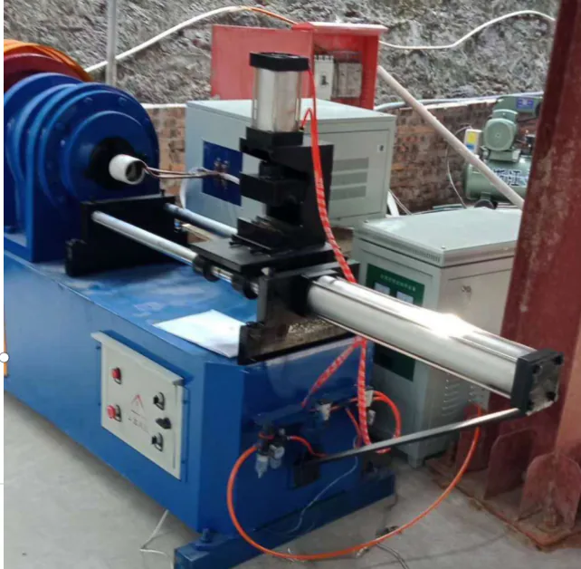 Induction heating furnace and hydraulic pipe end forming machine for ground screw production Induction heating furnace and hydraulic pipe end forming machine for ground screw production